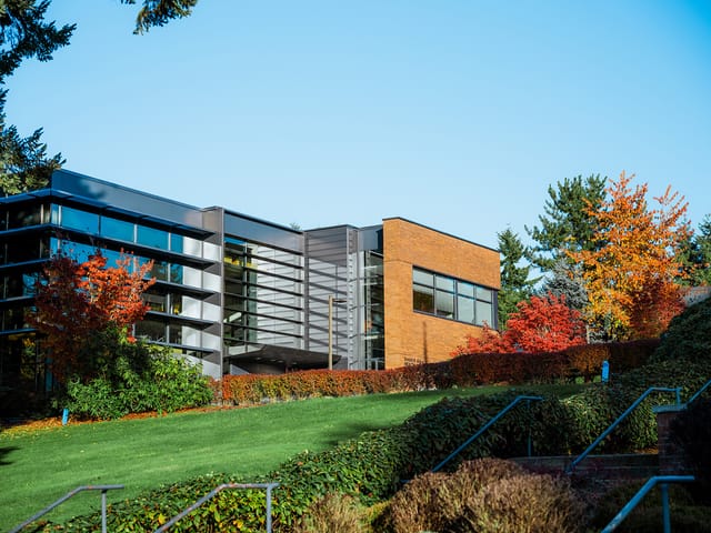 Northwest University academic buildings in fall color